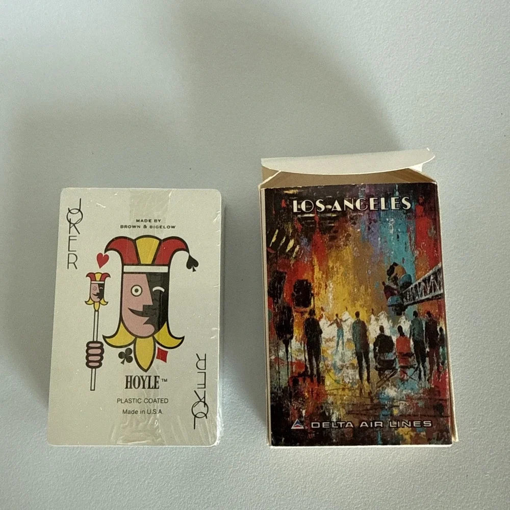 Delta Air Lines Playing Cards sealed Deck Los Angeles Vintage